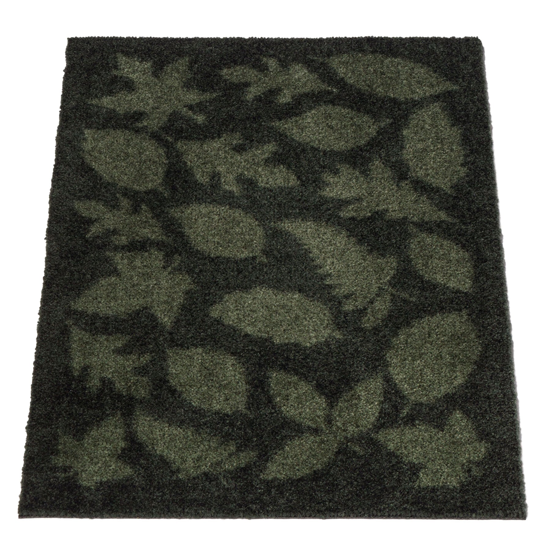 YELLOW MAT 40 x 60 CM - LEAVES/DARK GREEN