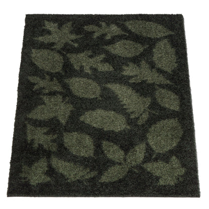 YELLOW MAT 40 x 60 CM - LEAVES/DARK GREEN