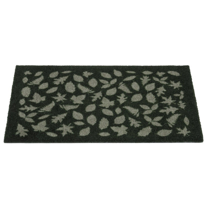 YELLOW MAT 40 x 60 CM - LEAVES/DARK GREEN