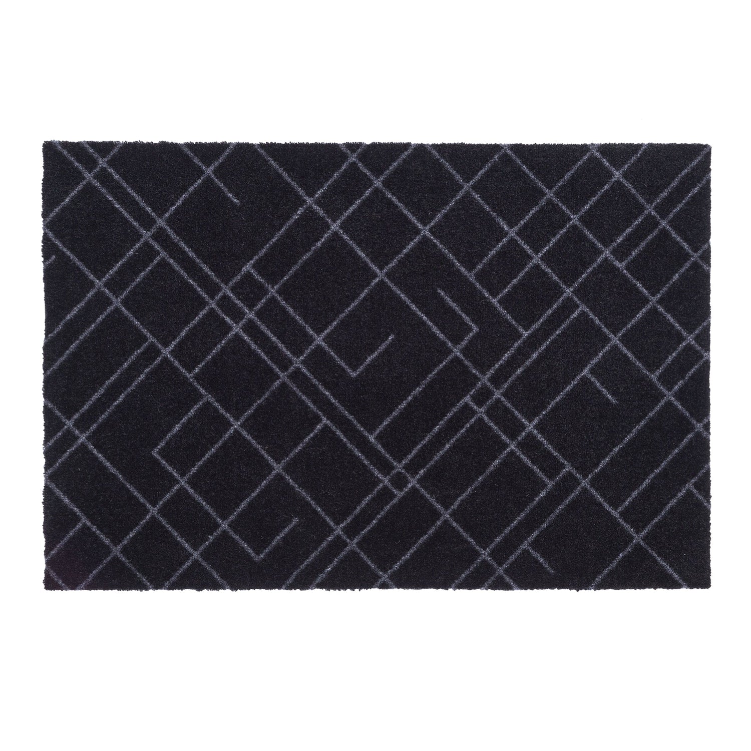 YELLOW MAT 60 x 90 cm - LINES/BLACK GREY