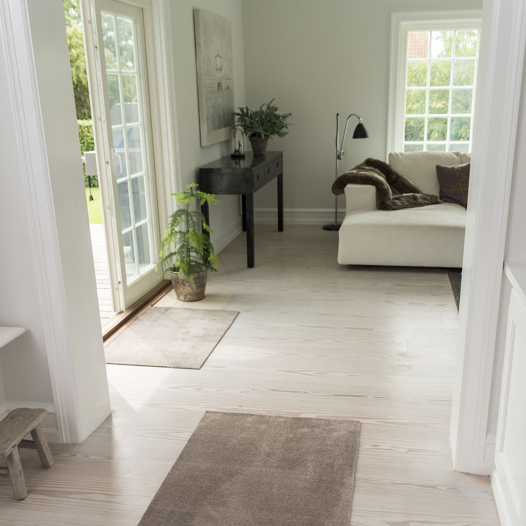 FLOOR MAT 60 x 90 cm - UNI COLOUR/SAND - Tica Copenhagen - DesignGaragen.dk