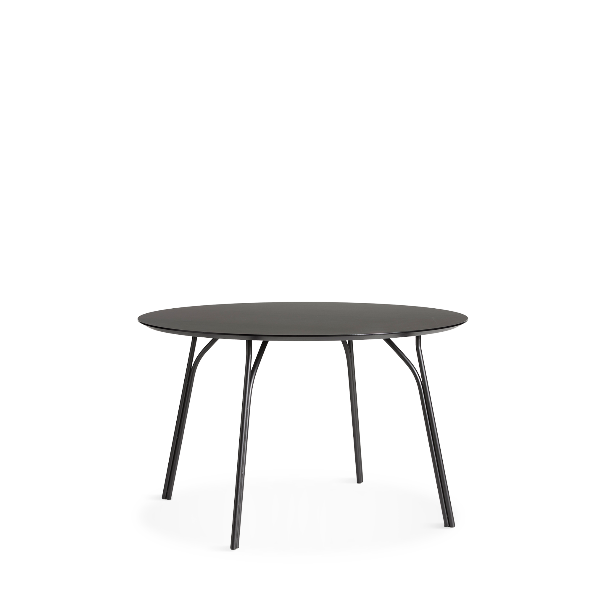 WOUD -  Tree dining table (120 cm) - Charcoal black/black