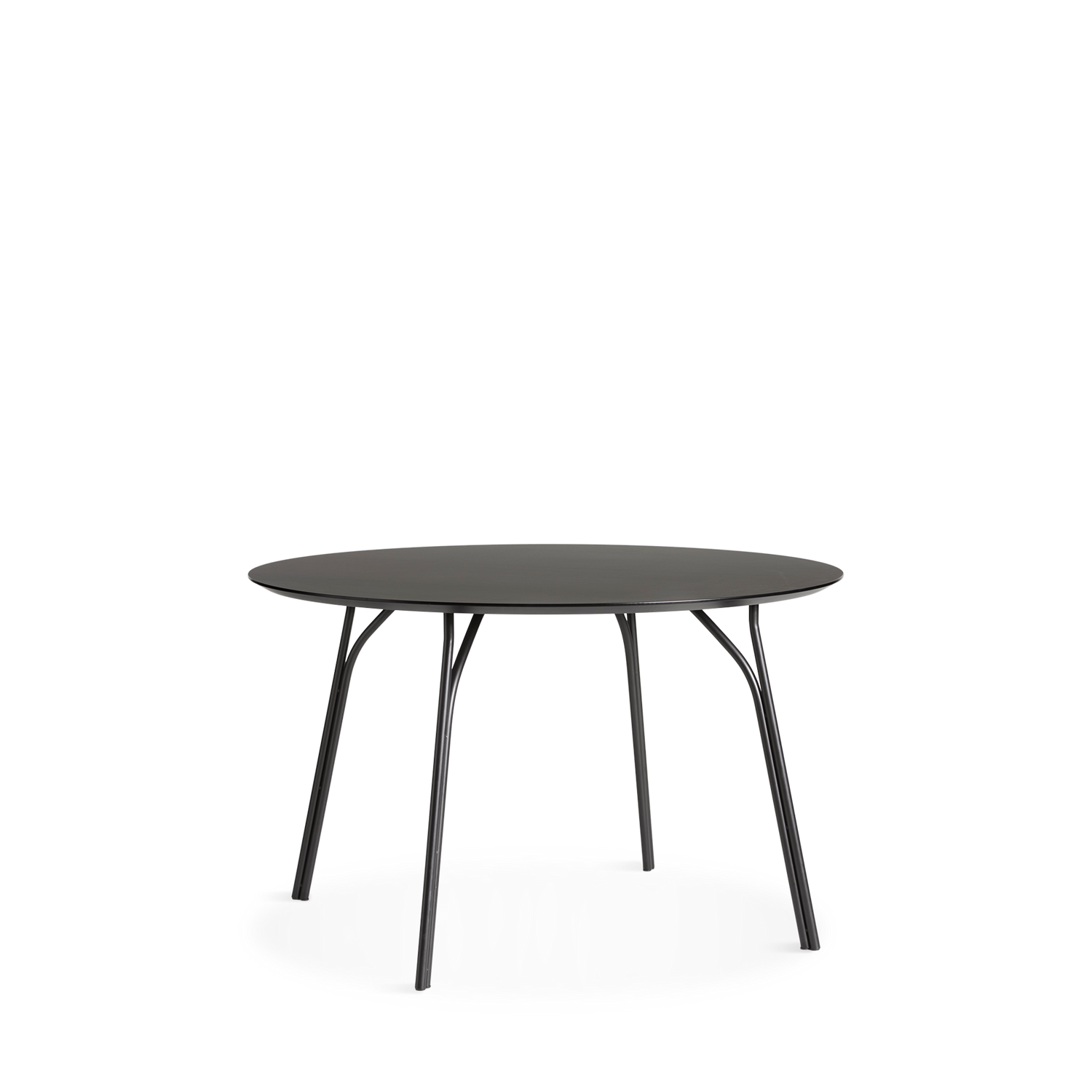 WOUD -  Tree dining table (120 cm) - Charcoal black/black