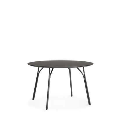 WOUD -  Tree dining table (120 cm) - Charcoal black/black