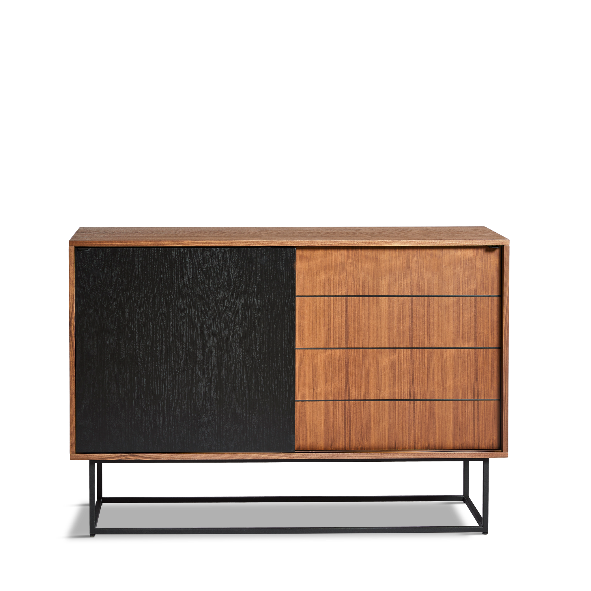 WOUD -  Virka sideboard (High) - Walnut/black