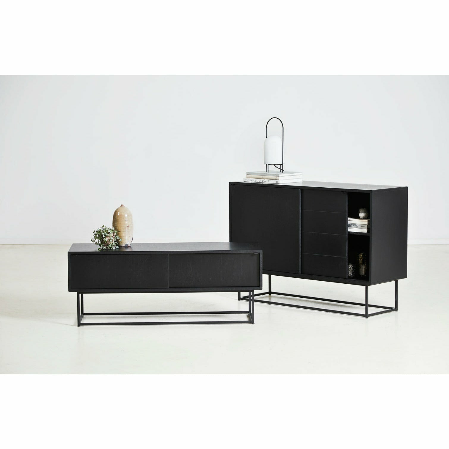 WOUD -  Virka sideboard (Low) - Black