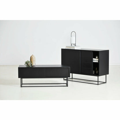 WOUD - Virka sideboard (Low) - Black - WOUD - DesignGaragen.dk