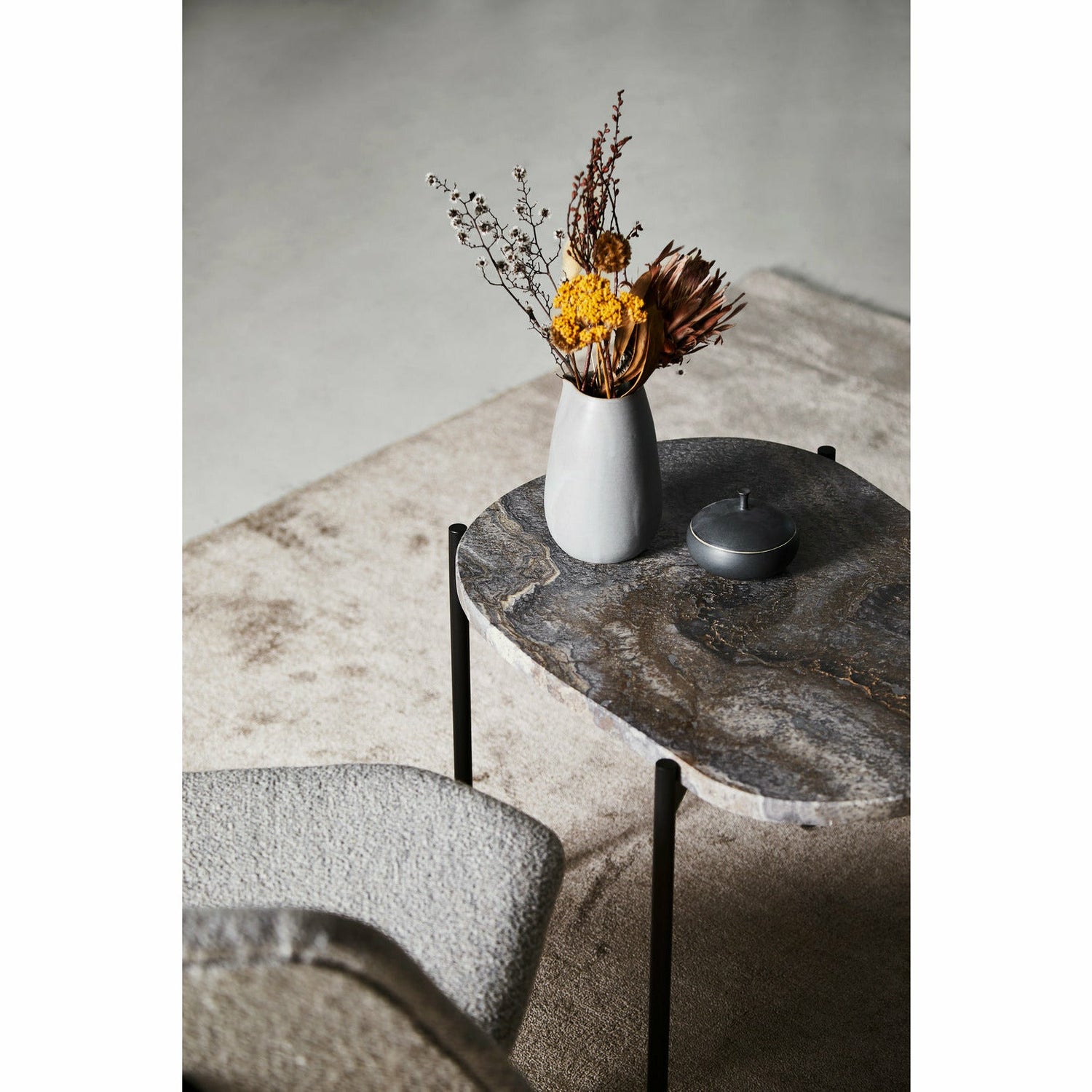 WOUD -  La Terra occasional table (Small) - Grey Melange