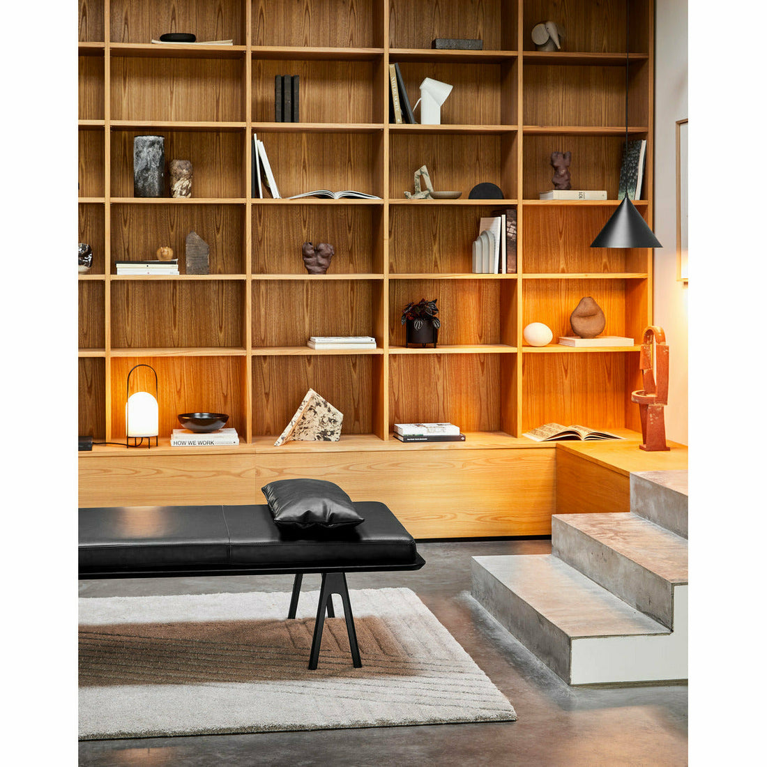 WOUD - Level daybed - Black/black 190x76,50x41 cm - WOUD - DesignGaragen.dk