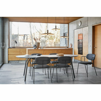 WOUD -  Tree dining table (220 cm) - Charcoal black/black