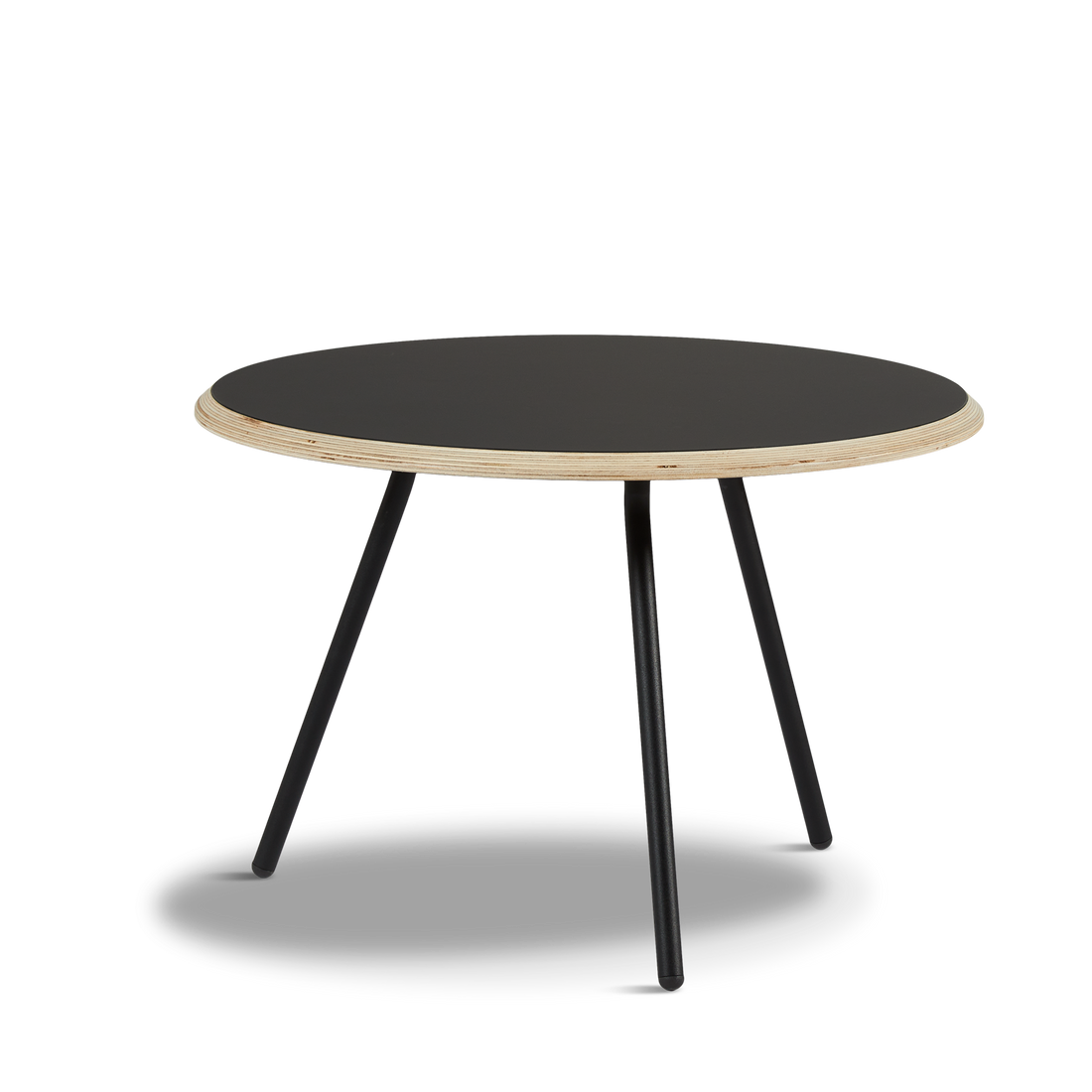 WOUD -  Soround coffee table - Black (Ø60xH40,50)