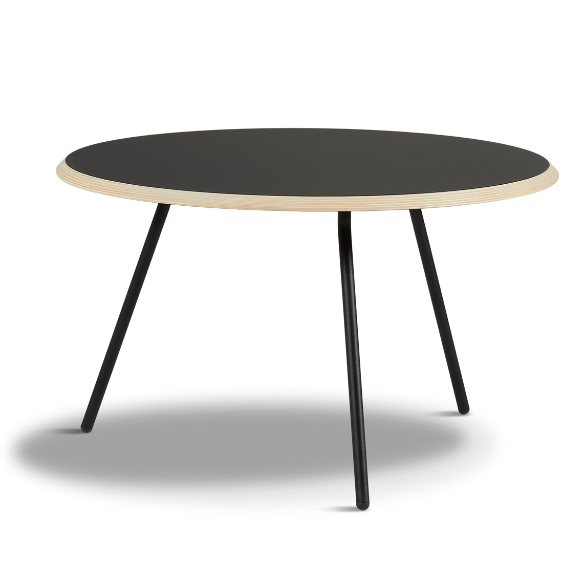 WOUD -  Soround coffee table - Black (Ø75xH44,50)