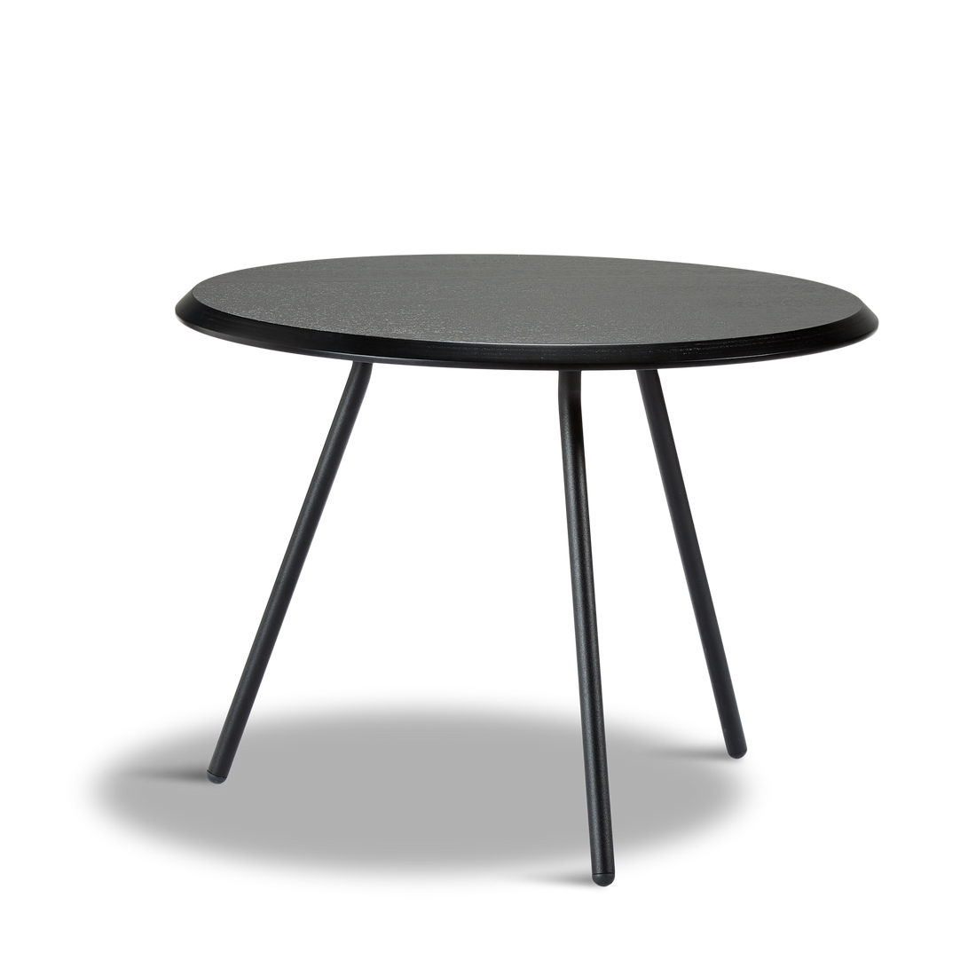 WOUD -  Soround coffee table - Black ash (Ø60xH44,50)