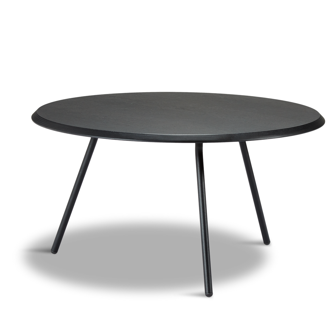 WOUD -  Soround coffee table - Black ash (Ø75xH40,50)