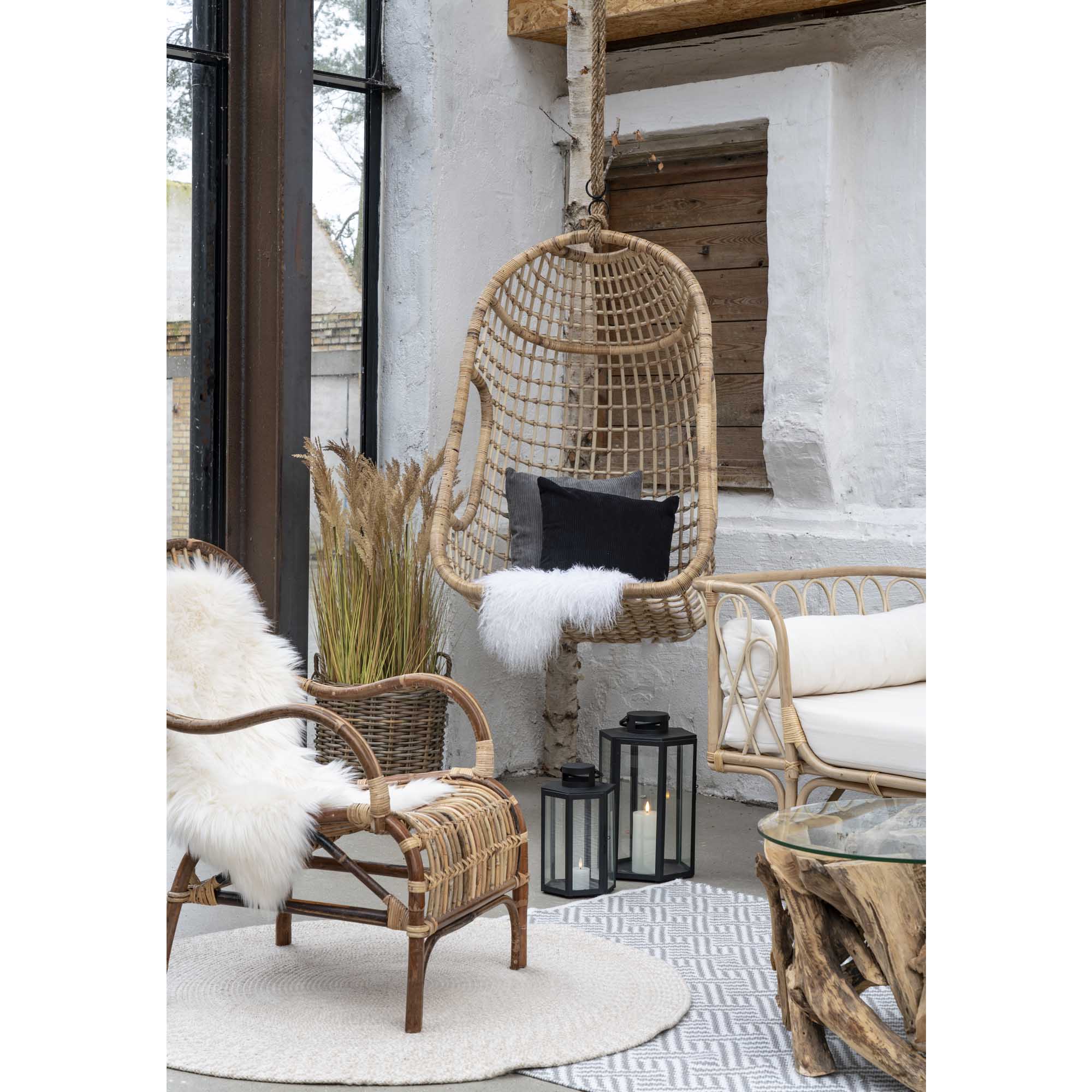 Amsterdam Hængende Stol - Hængende stol i rattan, natur, uden reb - House Nordic - DesignGaragen.dk