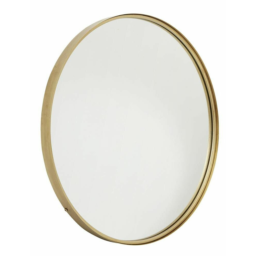 Nordal Round mirror in iron - ø80 cm - gold finish