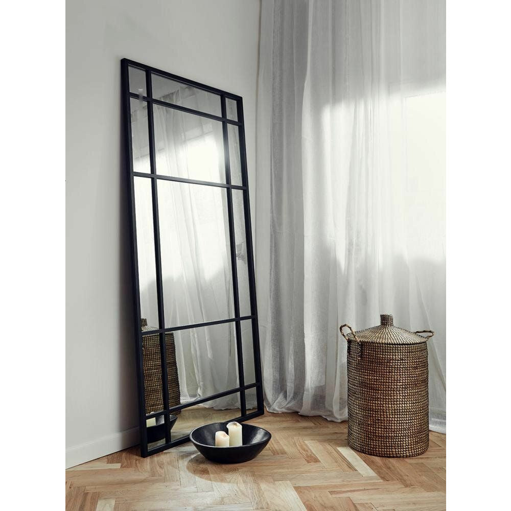 Nordal SPIRIT mirror with iron frame - 204x102 cm - black