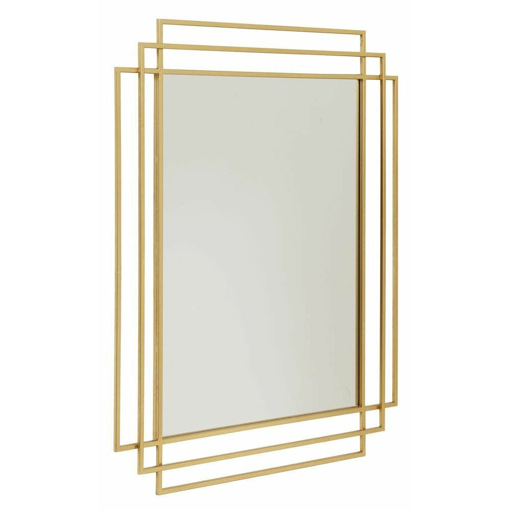 Nordal SQUARE mirror in iron - 97x76 cm - gold finish