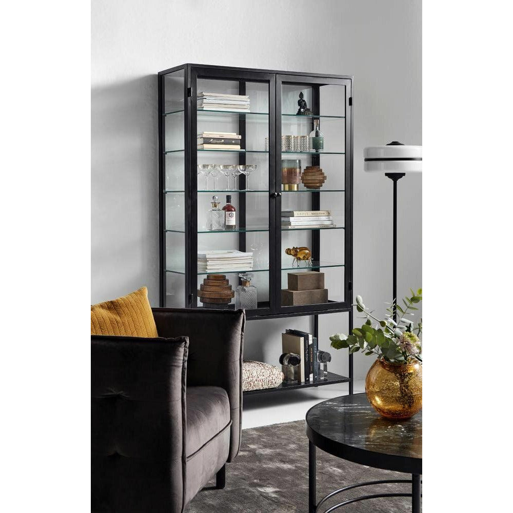 Nordal MONDO display cabinet in iron - 198x112 - black