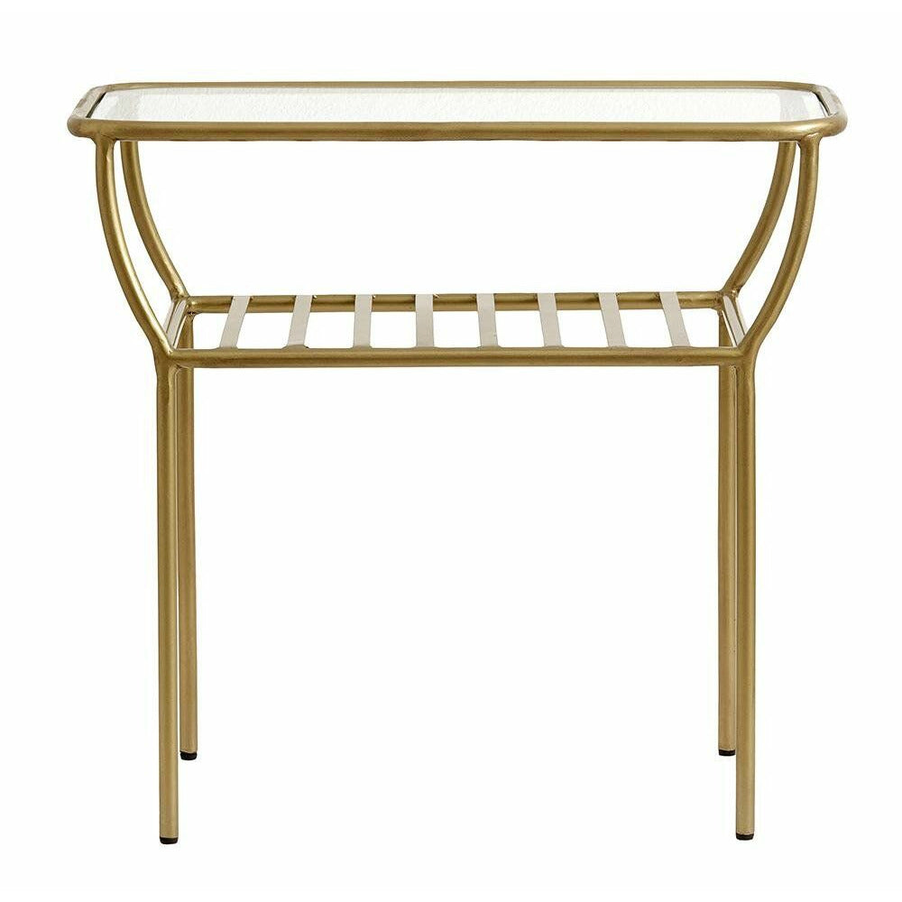 Nordal CHIC side table / bedside table in iron with glass - 50x25 cm - gold