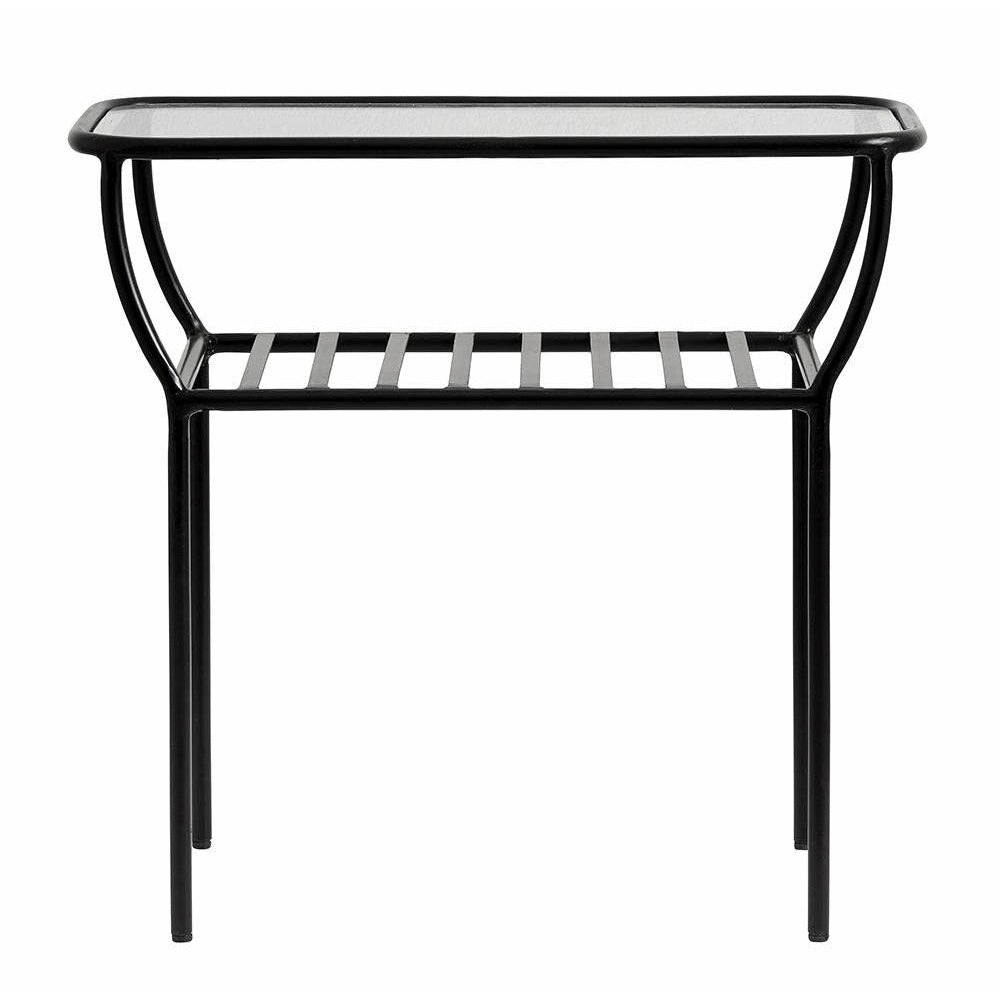 Nordal CHIC side table / bedside table in iron with glass - 50x25 cm - black