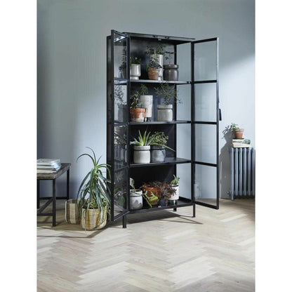 Nordal PHOENIX vitrineskab i jern - 214x80 - sort - Nordal - DesignGaragen.dk