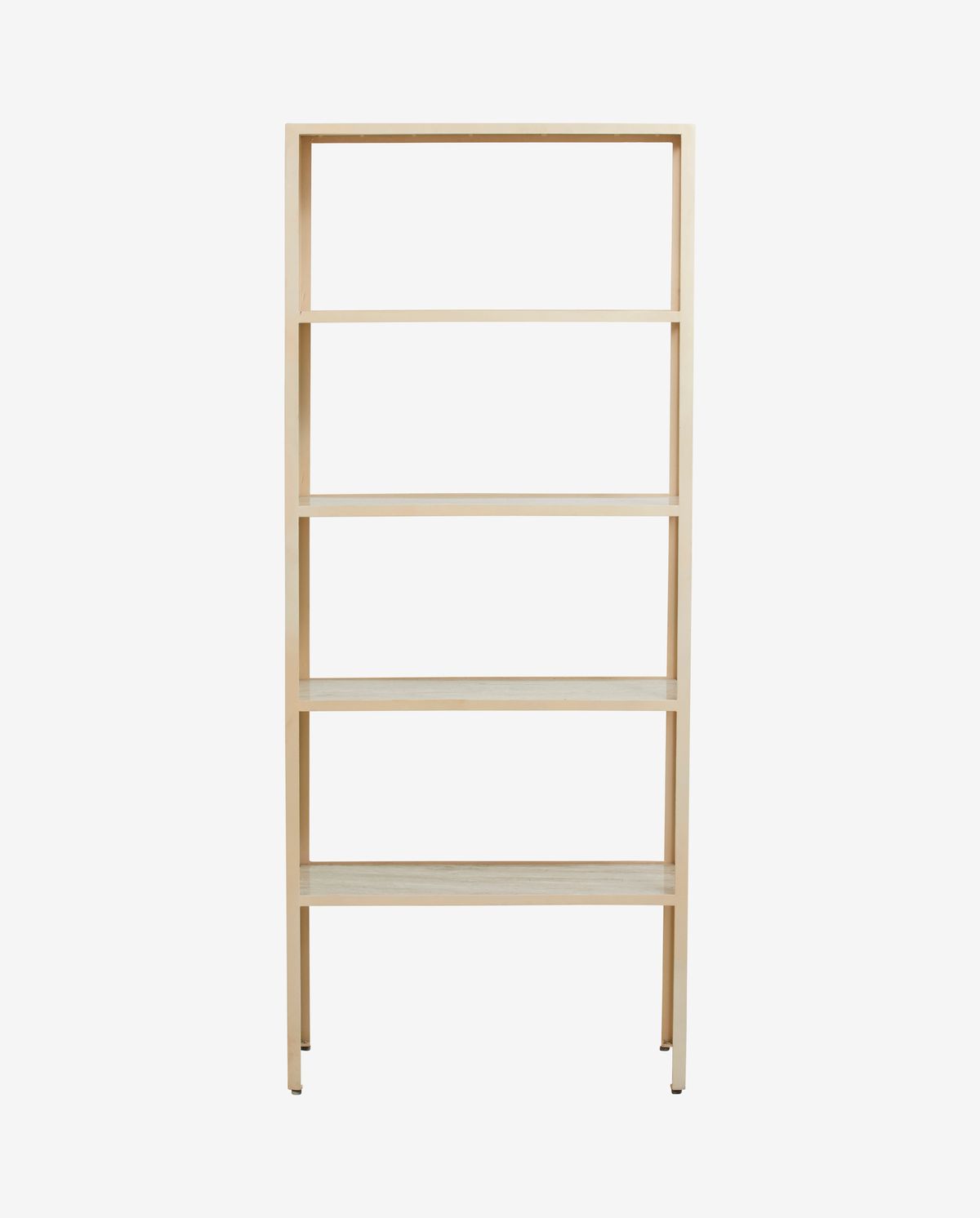 Jungo shelf in iron and marble - 180x75 cm - sand