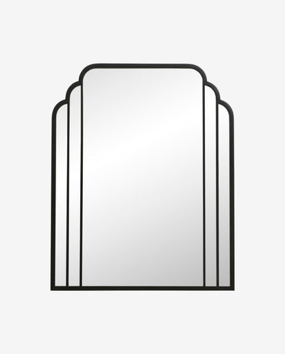 Skylark mirror in iron, 102x82 cm - black