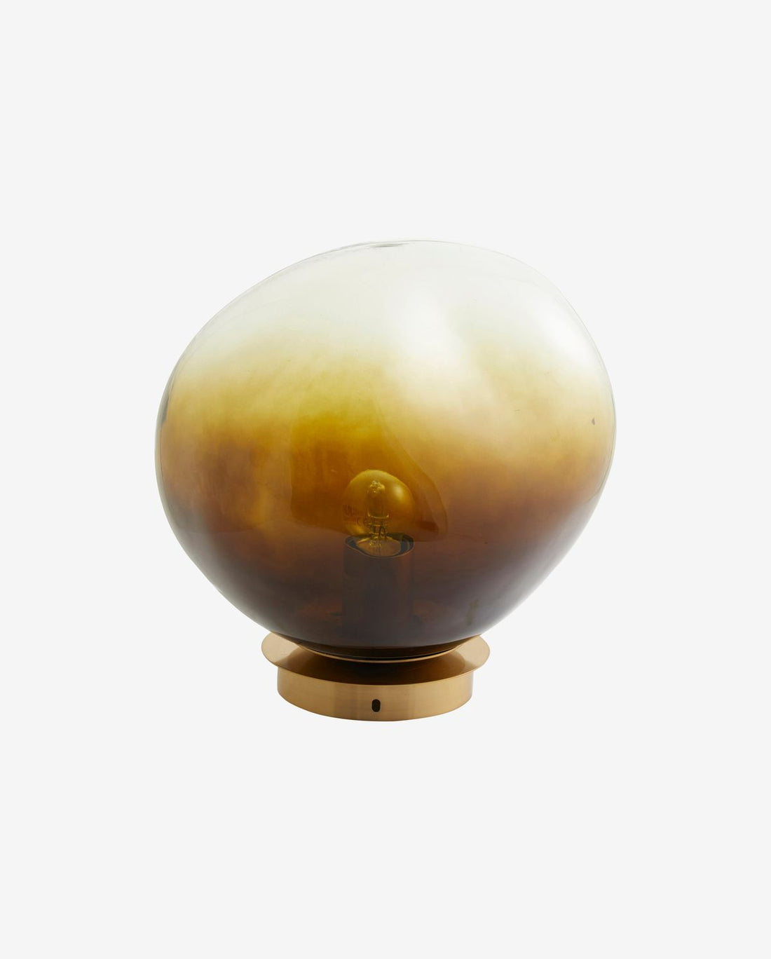 Edfu Wall lamp in glass Ø28 cm - Clear glass/brown