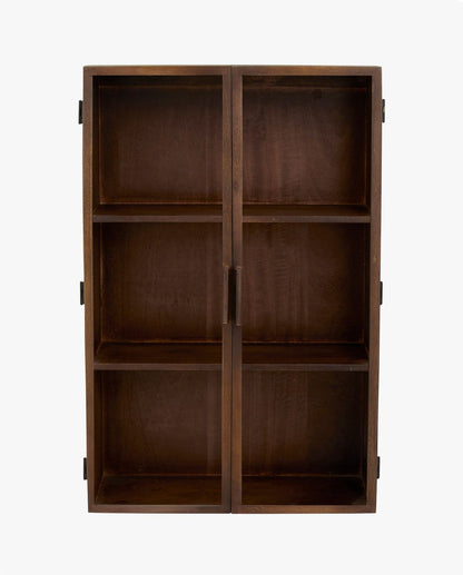 Nango wall cabinet with 2 doors - dark brown