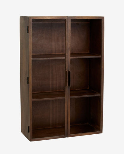 Nango wall cabinet with 2 doors - dark brown