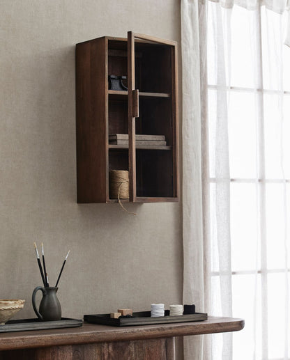 Nordal A/S NANGO wall cabinet, 1 door, dark brown