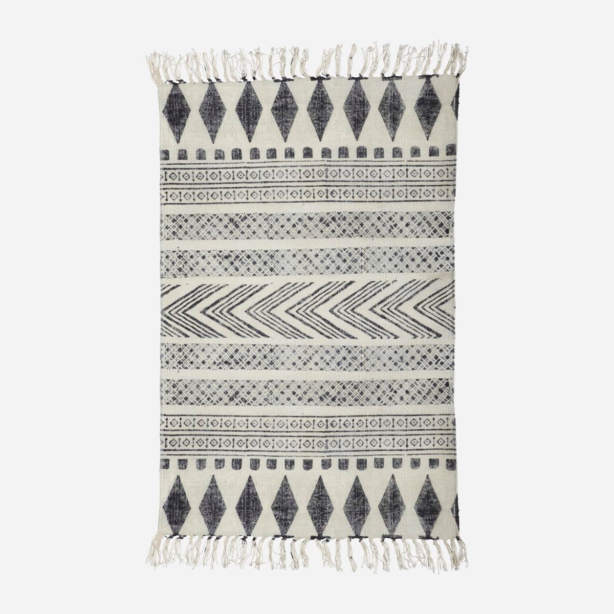House Doctor rug, Block, gray/black-l: 230 cm, W: 160 cm