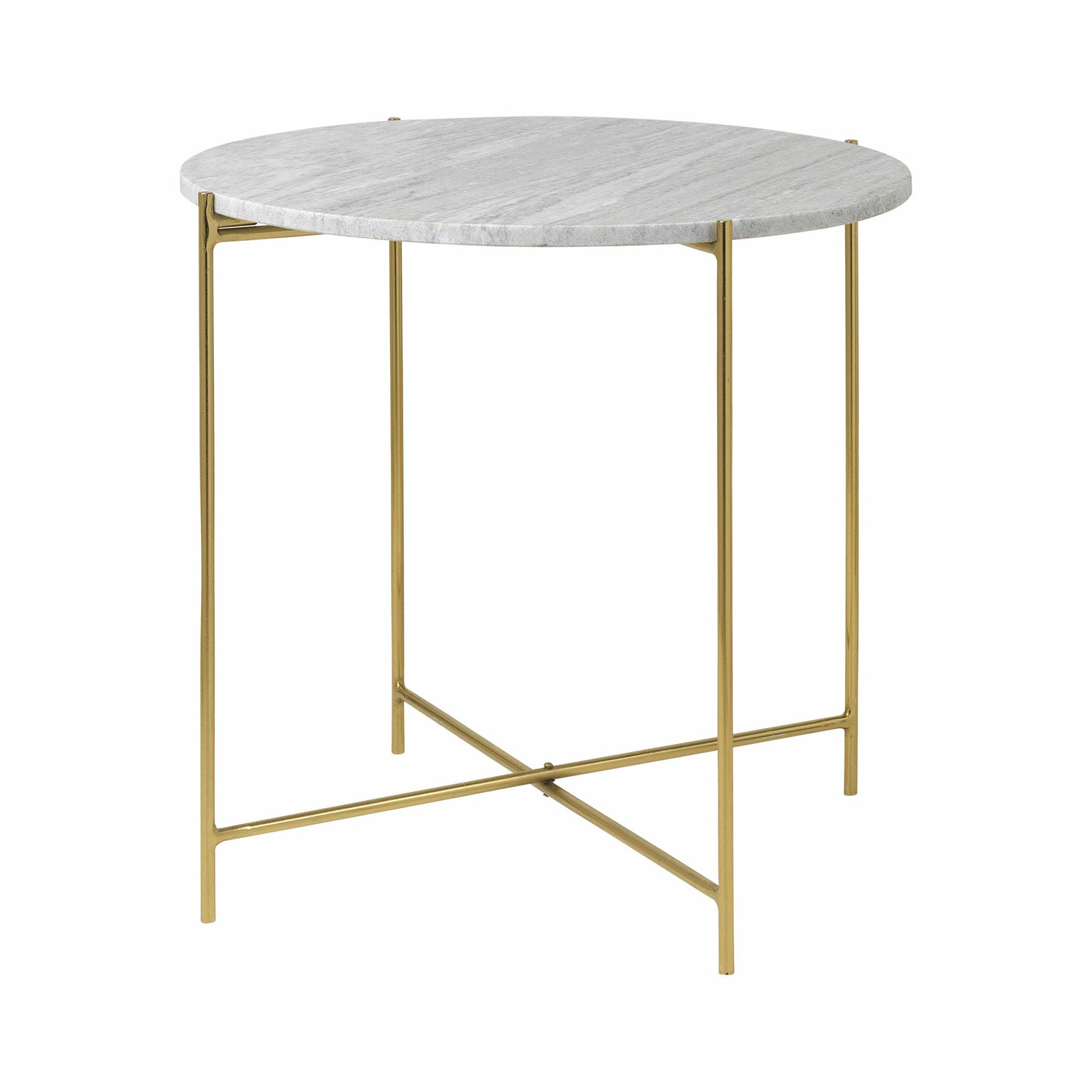 Cozy Living Freja Marble Table - BEIGE w. Brass - Set of 2