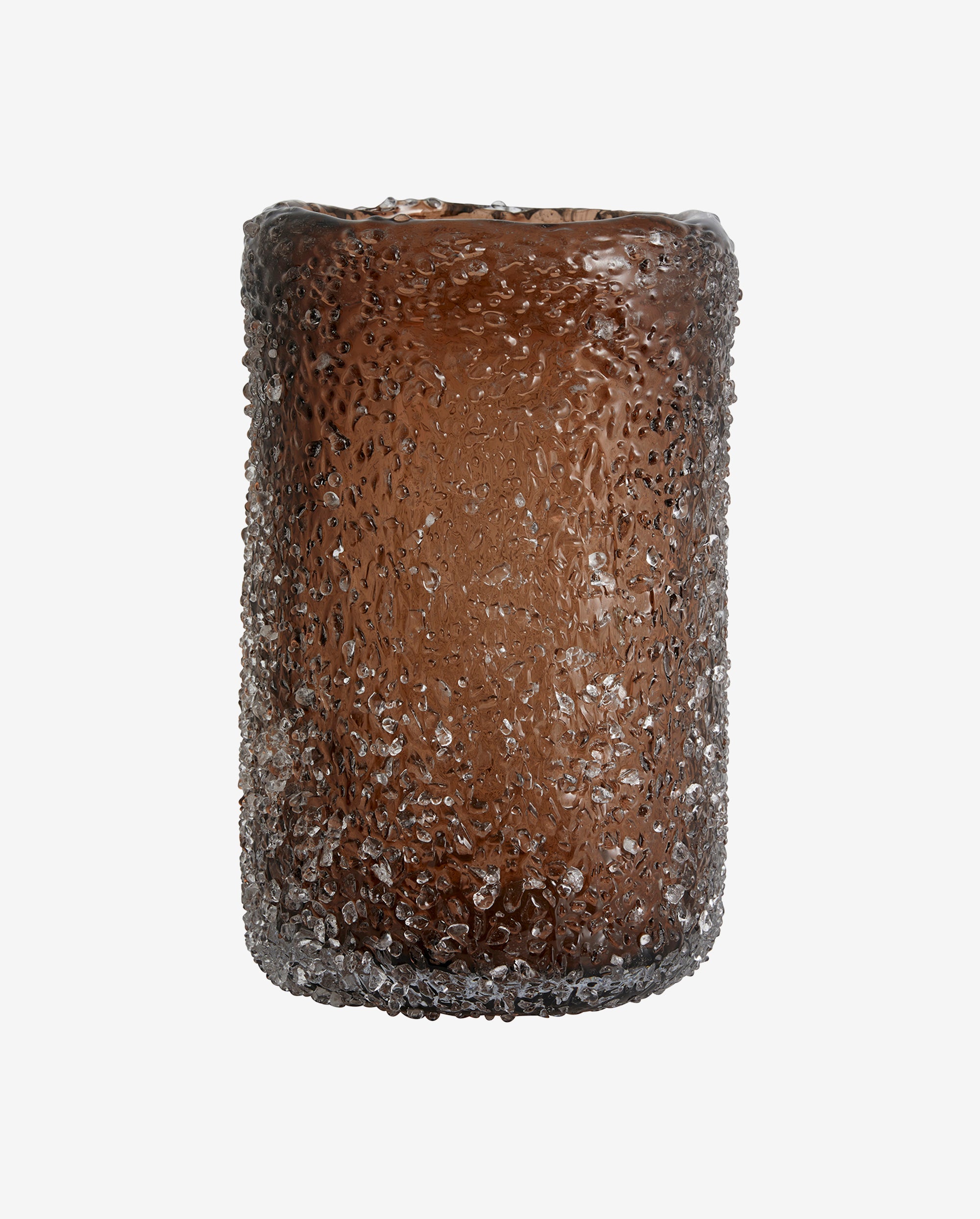 Clyde Glass Vase - H25 cm - Brown