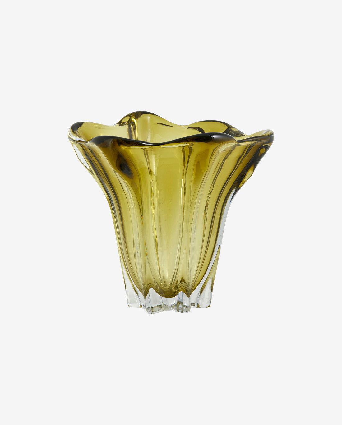 MASTA GLASS VASE - H22 cm - green