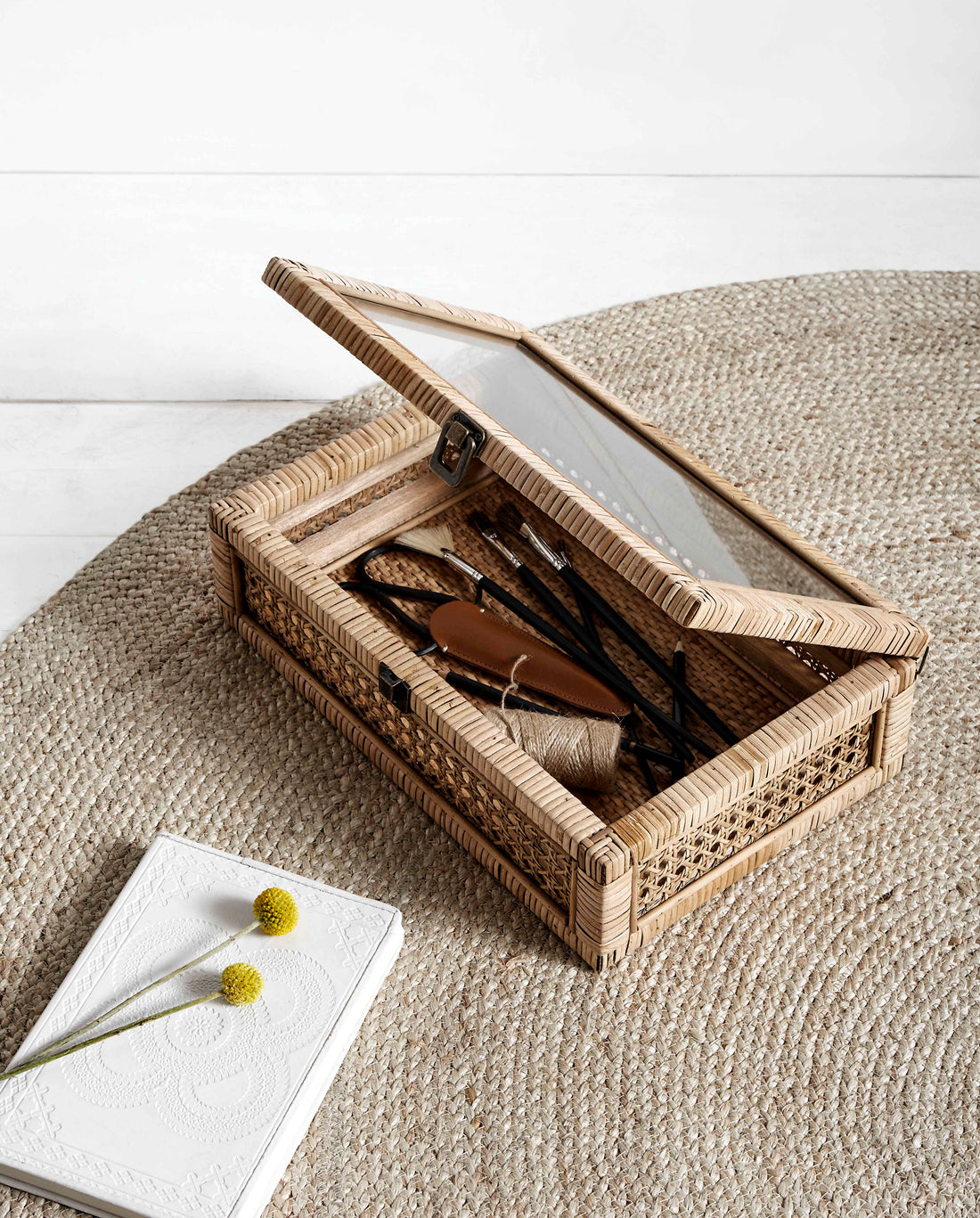 Round blanket in jute - Ø150 cm - nature