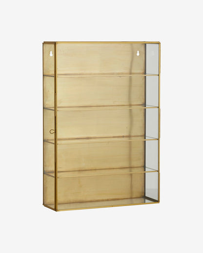 Nordal A/S Ada Wall Cabinet, M, 4 Shelves, Gold