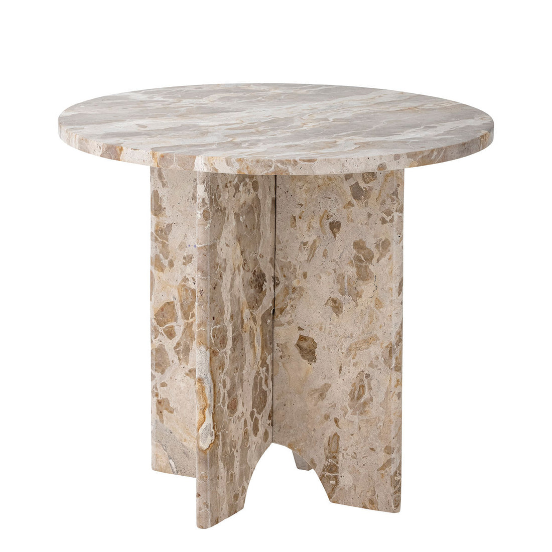 Bloomingville Jasmia side table, brown, marble