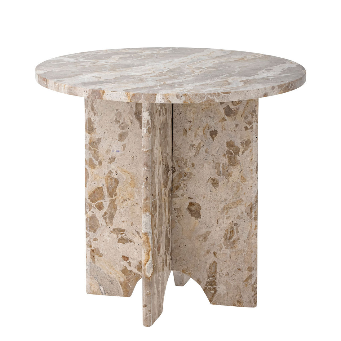 Bloomingville Jasmia side table, brown, marble