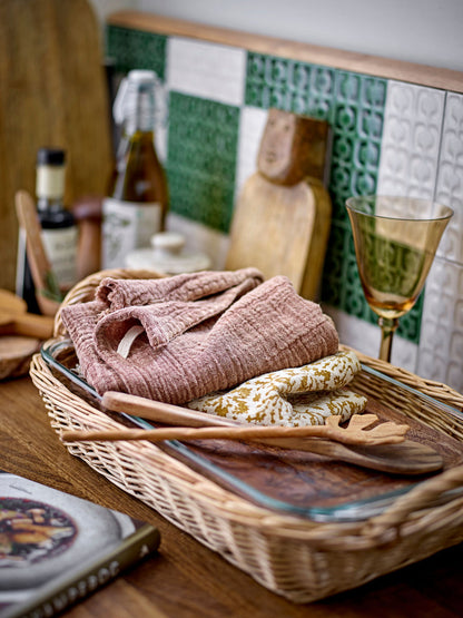 Bloomingville Bejan tea towel, brown, cotton