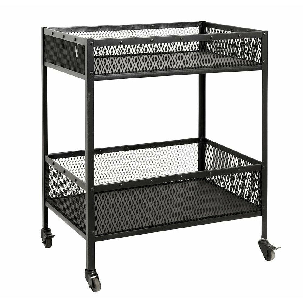 Nordal Easy Rolling Table in Iron - 77x54 cm - Black