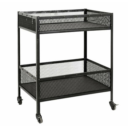 Nordal Easy Rolling Table in Iron - 77x54 cm - Black