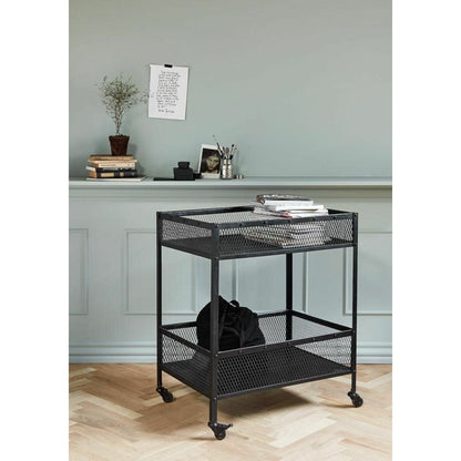 Nordal Easy Rolling Table in Iron - 77x54 cm - Black