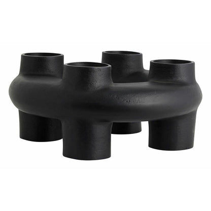 Nordal SENJA candle holder for 4 block candles - ø37 cm - black