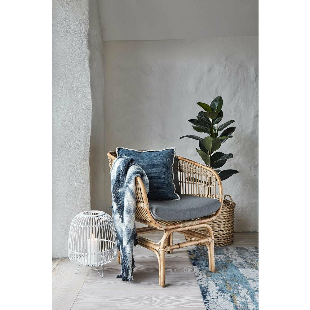 Nordal BALI armchair in rattan with cushions - nature/grey