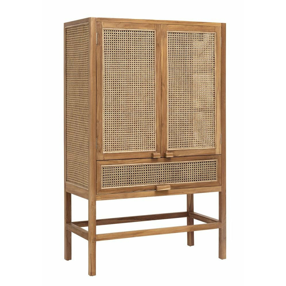 Nordal MERGE cupboard in teak with 2 doors - 160x100 - natural