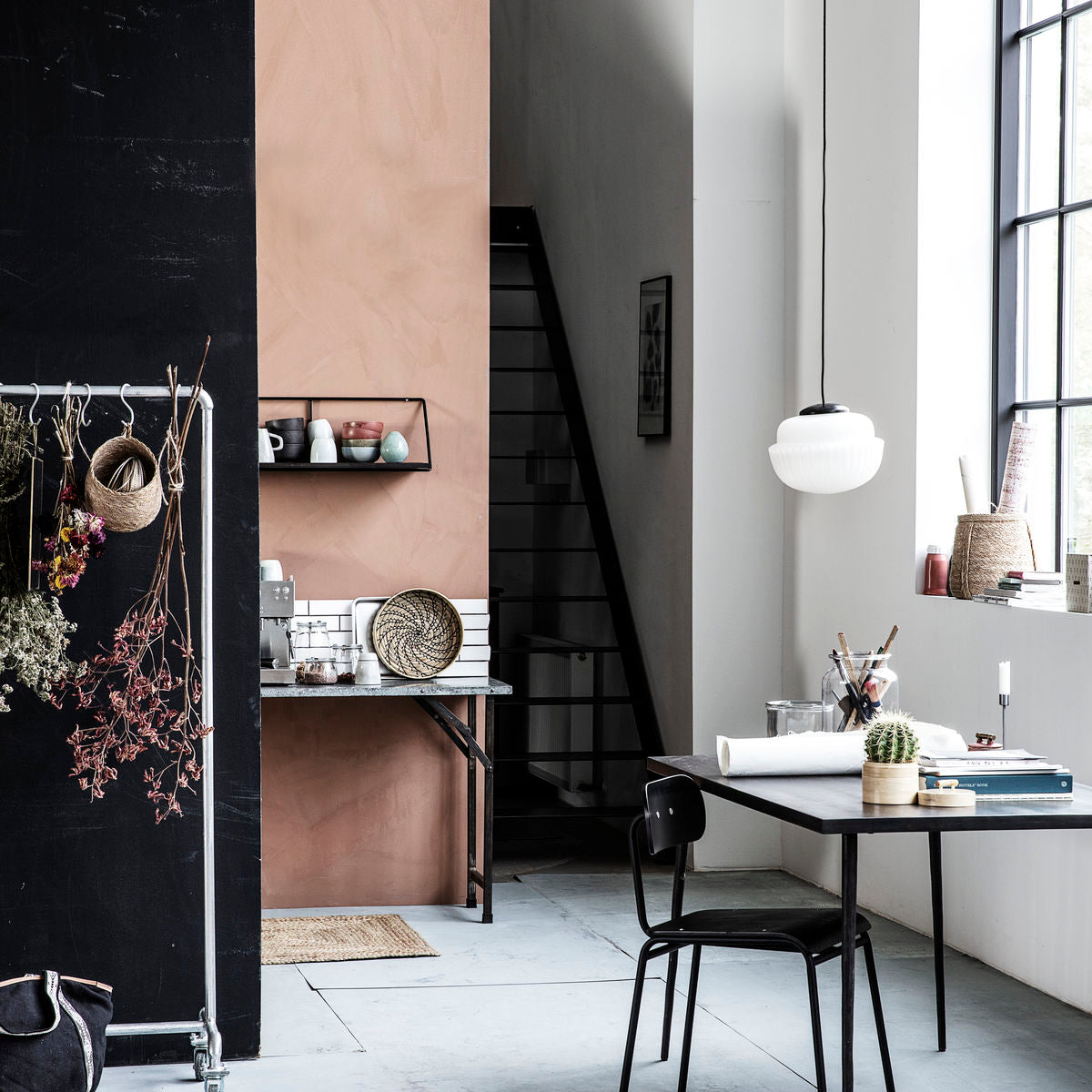 House Doctor - Dining table, HDSlated, Black