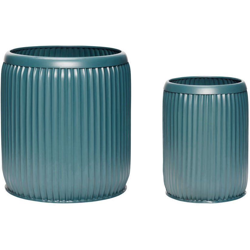 Hübsch Wild Potte Dark Green (set of 2)