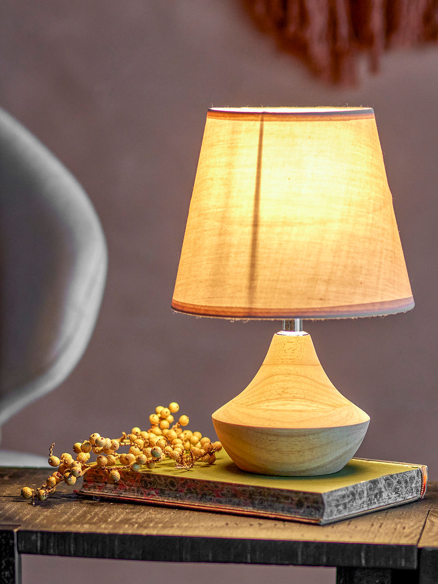Creative Collection Panola table lamp, nature, rubber tree
